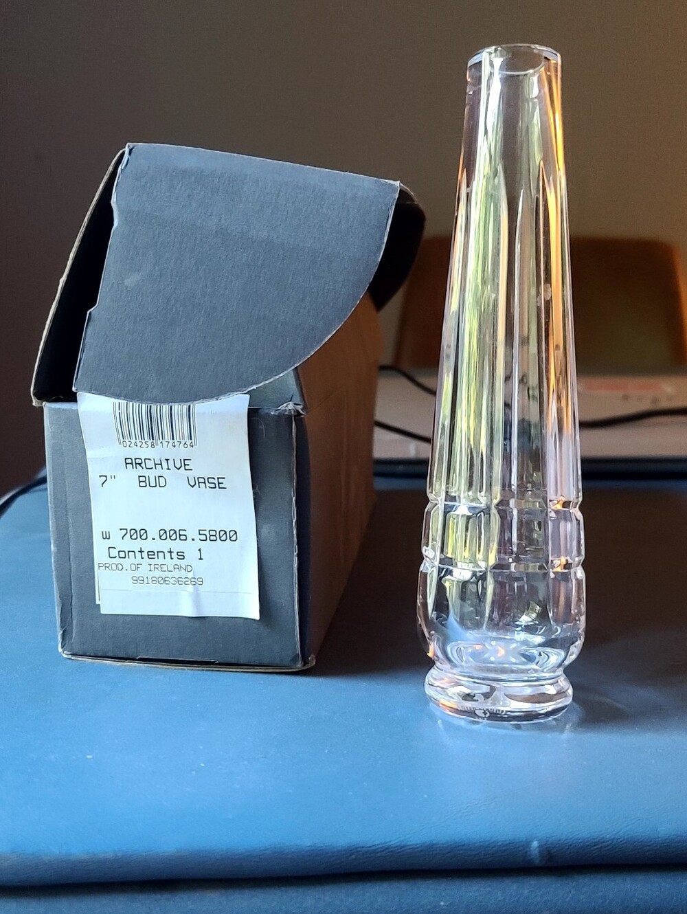 Clear Glass 7" Waterford Crystal Bud Vase